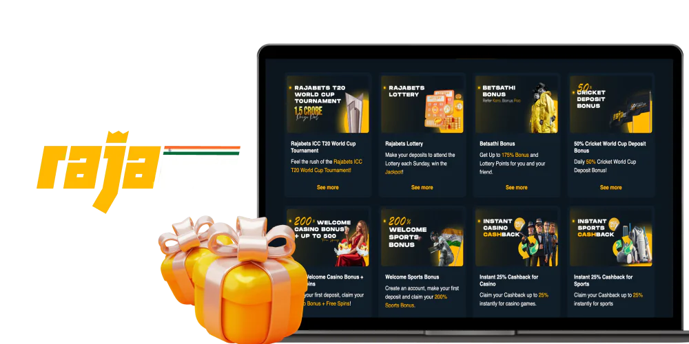 Bonuses and promotions for Rajabets players in India